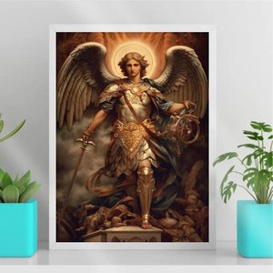 Quadro Sacro Arcanjo Miguel 33x24cm