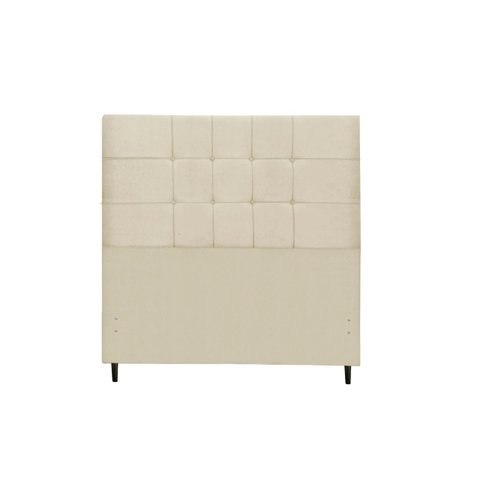 Cabeceira New Barcelona Estofada com Botão de Tecido para Cama Box Casal King Size 195cm New Foam -