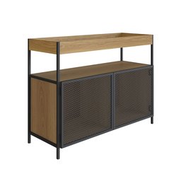 Aparador Buffet Bar York Estilo Industrial 100cm 02 Portas 27899 Artesano - Hanover/preto - 2
