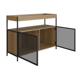 Aparador Buffet Bar York Estilo Industrial 100cm 02 Portas 27899 Artesano - Hanover/preto - 4
