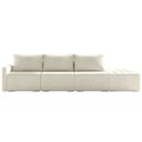 Ver imagem 5 de Sofá Ilha Modulado Milos 342cm Puff Lateral Bouclê Bege G33 - Gran Belo
