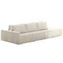 Ver imagem 2 de Sofá Ilha Modulado Milos 342cm Puff Lateral Bouclê Bege G33 - Gran Belo