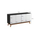 Ver imagem 2 de Aparador Kappesberg 4 Portas 3d Preto Fosco-branco 180cm