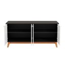 Ver imagem 6 de Aparador Kappesberg 4 Portas 3d Preto Fosco-branco 180cm