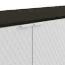 Ver imagem 5 de Aparador Kappesberg 4 Portas 3d Preto Fosco-branco 180cm