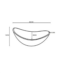 CUBA DE VIDRO OVAL 38CM PRETO FOSCO - 4