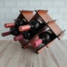 Adega De Mdf Envernizado Para Mesa Com 8 Nichos Suporte Porta Garrafas De Vinho Sulartes - 4