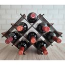 Ver imagem 2 de Adega De Mdf Envernizado Para Mesa Com 8 Nichos Suporte Porta Garrafas De Vinho Sulartes