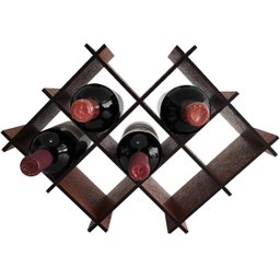 Adega De Mdf Envernizado Para Mesa Com 8 Nichos Suporte Porta Garrafas De Vinho Sulartes - 1