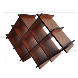 Adega De Mdf Envernizado Para Mesa Com 8 Nichos Suporte Porta Garrafas De Vinho Sulartes - 3