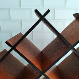 Adega De Mdf Envernizado Para Mesa Com 8 Nichos Suporte Porta Garrafas De Vinho Sulartes - 7