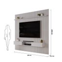 Ver imagem 6 de Painel com Bancada para Tv até 75 Polegadas Ripado Dj Móveis Trento 250 Bali