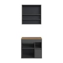 Ver imagem 2 de Armários Modulares de Banheiro Crart-CON010 3 Portas 3 Prateleiras MDP 60cm Grafite Multimóveis