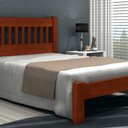 Ver imagem 1 de Cama Queen Size Lisboa de Madeira Maciça Angelim Castanho