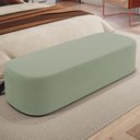 Ver imagem 2 de Kit 02 Puffs Decorativos Orgânicos para Living Quarto 160cm Doha W01 Bouclê Oliva - Lyam Decor