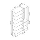 Ver imagem 4 de Smart Closet Yes Com Cabideiro E 9 Prateleiras Nova Mobile Grafite Intenso