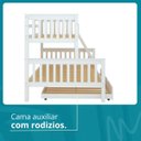 Ver imagem 5 de Beliche Casal Solteiro de Madeira Merk com Cama Auxiliar Casal