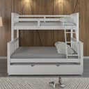 Ver imagem 2 de Beliche Casal Solteiro de Madeira Merk com Cama Auxiliar Casal