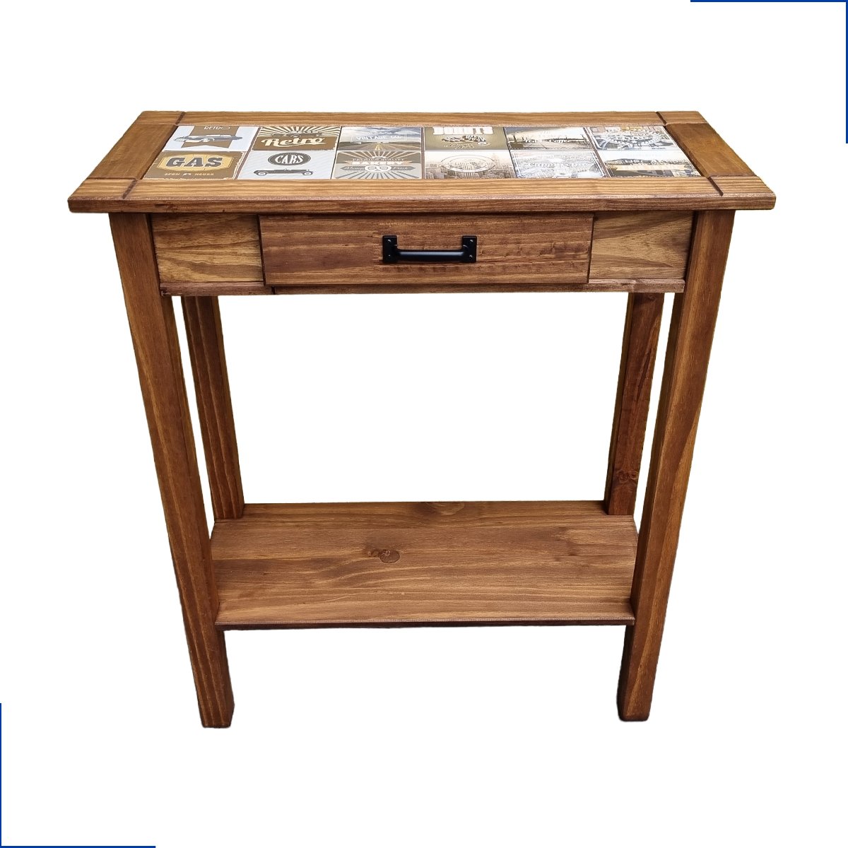 Aparador Buffet Organizador Vintage Retro Madeira Maciça 73 Cm Multiuso Sala Mesa Multiuso Cozinha - 9