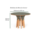 Ver imagem 6 de Conjunto de Jantar Flowers 105cm + 4 Cadeiras Estofadas
