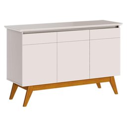 Aparador para Sala Buffet Classic 3 Portas com Gaveta Off White - Imcal - 1