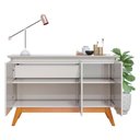 Ver imagem 3 de Aparador para Sala Buffet Classic 3 Portas com Gaveta Off White - Imcal