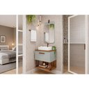 Ver imagem 1 de Conjunto Banheiro c/Espelho Duna/Monet 60cm Pistache MGM