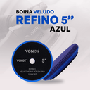Ver imagem 3 de Boina Voxer Veludo Azul Refino 5" para Politriz Roto Orbital e Rotativa