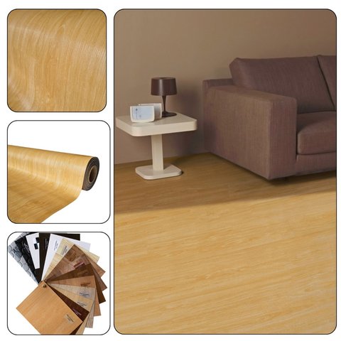 Piso Vinil 0,7mm Pvc em Manta Imita o Madeirado 1x6mt (6m²) Cor:215901
