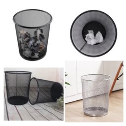 LIXEIRA DE METAL CESTO LIXO ESCRITORIO SALA HOME OFFICE TELADO ARAMADO Preto - 1