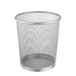 LIXEIRA DE METAL CESTO LIXO ESCRITORIO SALA HOME OFFICE TELADO ARAMADO Preto - 4