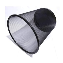 LIXEIRA DE METAL CESTO LIXO ESCRITORIO SALA HOME OFFICE TELADO ARAMADO Preto - 6