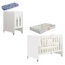 Berço Americano Evolution 4 em 1 Branco Acetinado com Colchão Mini e Colchão Americano Gazin - Relle - 1
