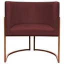 Ver imagem 3 de Kit 2 Poltronas para Sala de Recepção Luna Suede Cores Base de Ferro Bronze