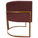 Ver imagem 5 de Kit 2 Poltronas para Sala de Recepção Luna Suede Cores Base de Ferro Bronze