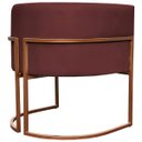Ver imagem 6 de Kit 2 Poltronas para Sala de Recepção Luna Suede Cores Base de Ferro Bronze