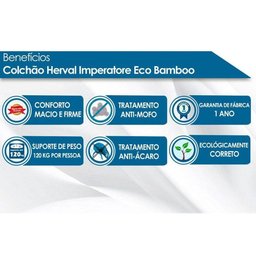 Cama Box Baú King: Colchão Molas MasterPocket Ensacadas Herval Imperatore Eco Bamboo + Base CRC - 3