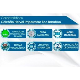 Cama Box Baú King: Colchão Molas MasterPocket Ensacadas Herval Imperatore Eco Bamboo + Base CRC - 2