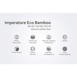 Cama Box Baú King: Colchão Molas MasterPocket Ensacadas Herval Imperatore Eco Bamboo + Base CRC - 4