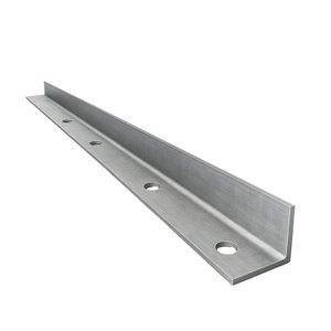 Kit 2 Suportes Cantoneira em L 25 Cm com Furos para Parafusar Zincado - Nv459l