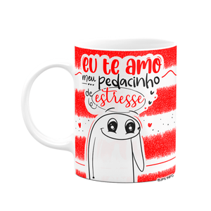 Caneca Flork Namorados - Meu Pedacinho de Estresse - Branca