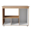 Ver imagem 3 de Balcão Multiuso Liza 114cm 2 Portas com Espaço para Microondas Cor:savana / Off White