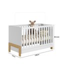 Ver imagem 2 de Quarto de Bebê com Berço Fantasia e Guarda Roupa com Cômoda Flora Branco Acetinado Qmovi