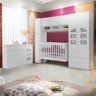 Conjunto Quarto De Bebê Completo 100% MDF Branco Eliana Shop JM Baby - 1