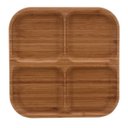 Ver imagem 2 de Petisqueira com 4 Divisórias de Bambu Square 25x25x1,6cm
