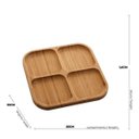 Ver imagem 3 de Petisqueira com 4 Divisórias de Bambu Square 25x25x1,6cm