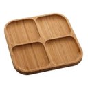 Ver imagem 1 de Petisqueira com 4 Divisórias de Bambu Square 25x25x1,6cm