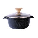 Ver imagem 5 de Jogo de Panelas Indução Revestimento Antiaderente Mármore Cerâmico Classic 4 Peças Preto