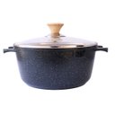 Ver imagem 2 de Jogo de Panelas Indução Revestimento Antiaderente Mármore Cerâmico Classic 4 Peças Preto