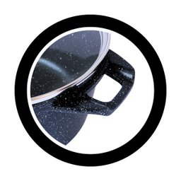 Jogo de Panelas Indução Revestimento Antiaderente Mármore Cerâmico Classic 4 Peças Preto - 8